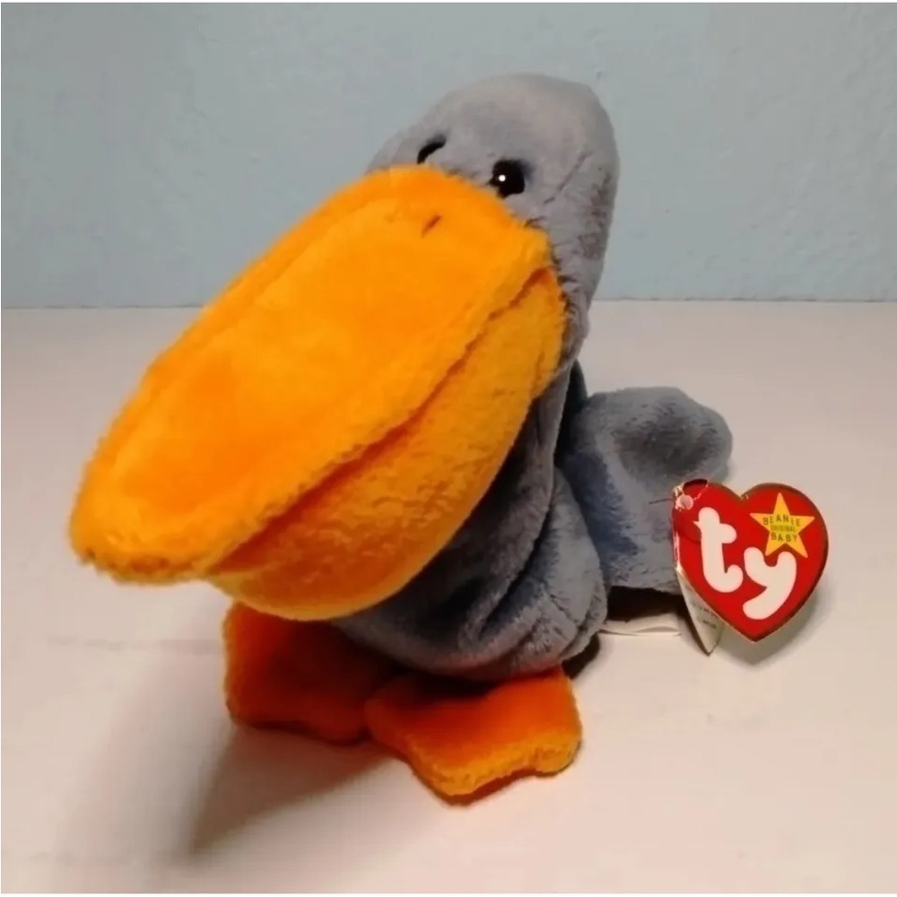 Scoop the Pelican Retired Ty Beanie Baby Tush Tag Name Errors